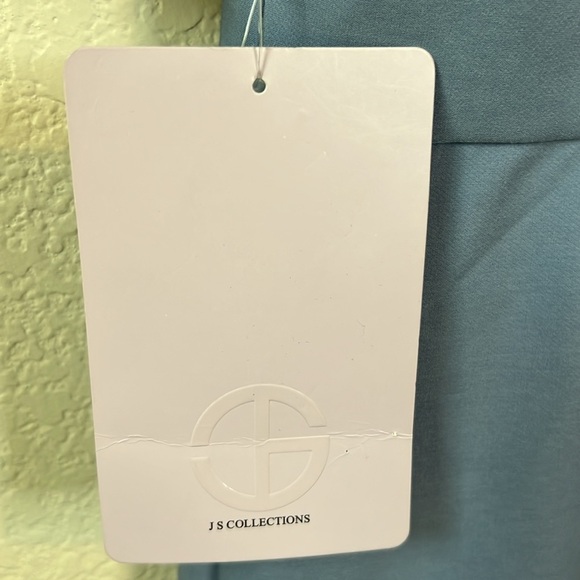 JS Collections Hayden Sequin Elegant Blue Sheath Dress Size 6 - Picture 8 of 13